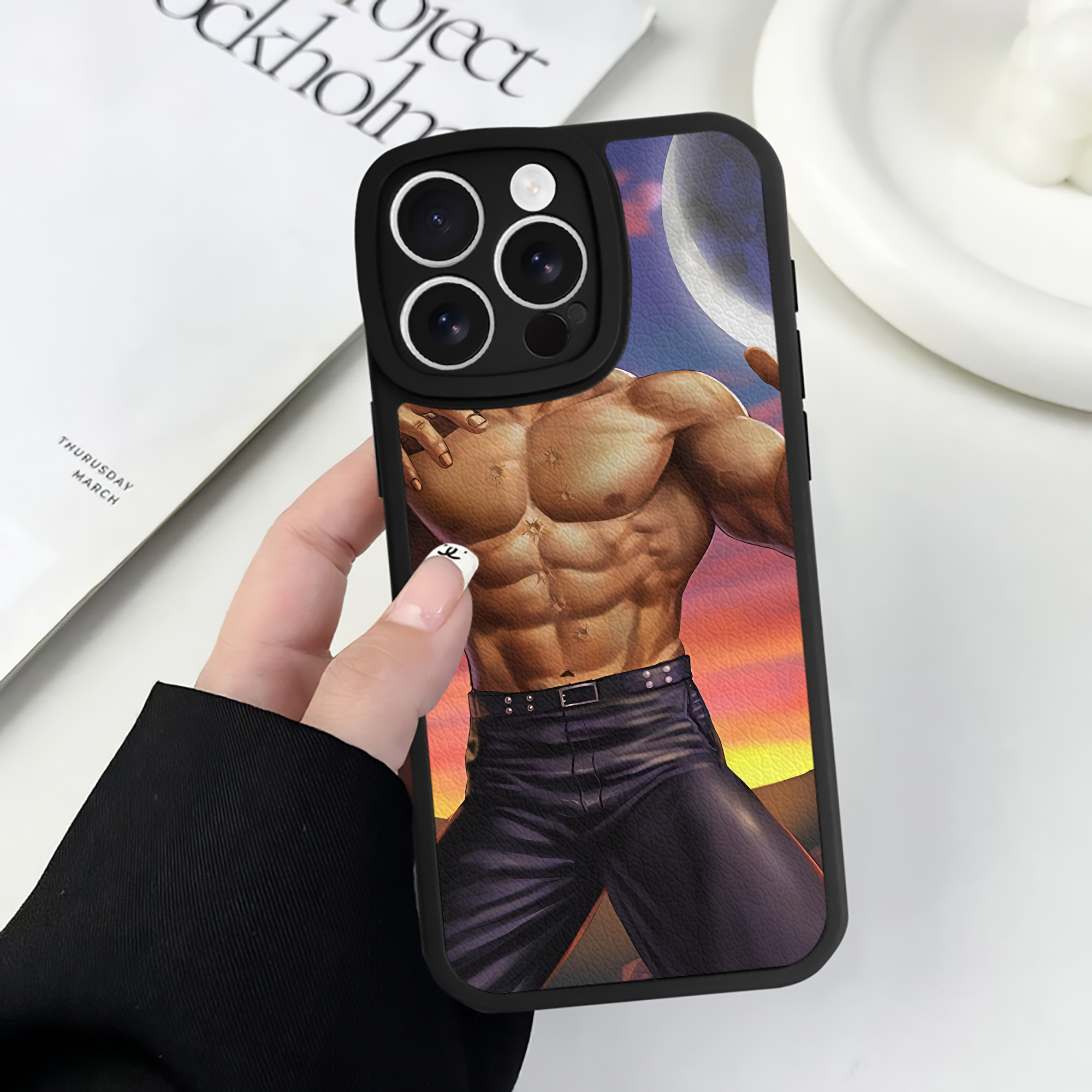 （画像用） 北斗の拳 Fist of the North Star 【iPhone 16シリーズ対応】シリコンスマホケース（レザー調） 材質：シリコン
